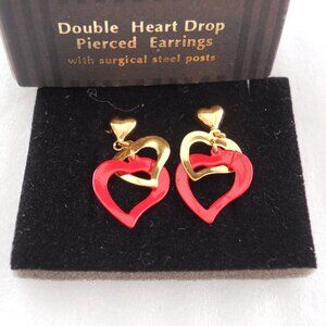 Avon - Double Heart Earrings  330